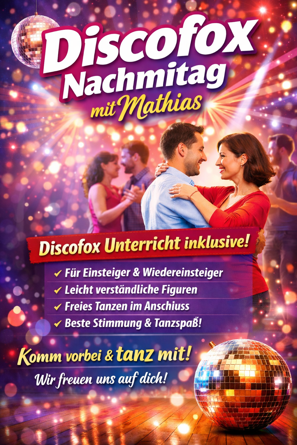 Mehr über den Artikel erfahren Discofox-Nachmittag 18.04.2026