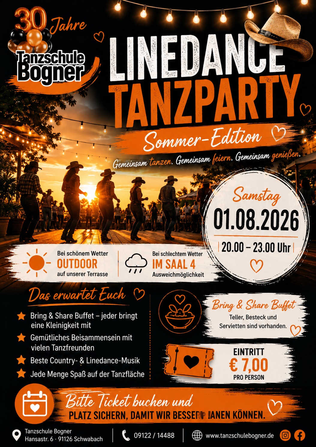 Mehr über den Artikel erfahren Lindedance Party Sa. 01.08.26